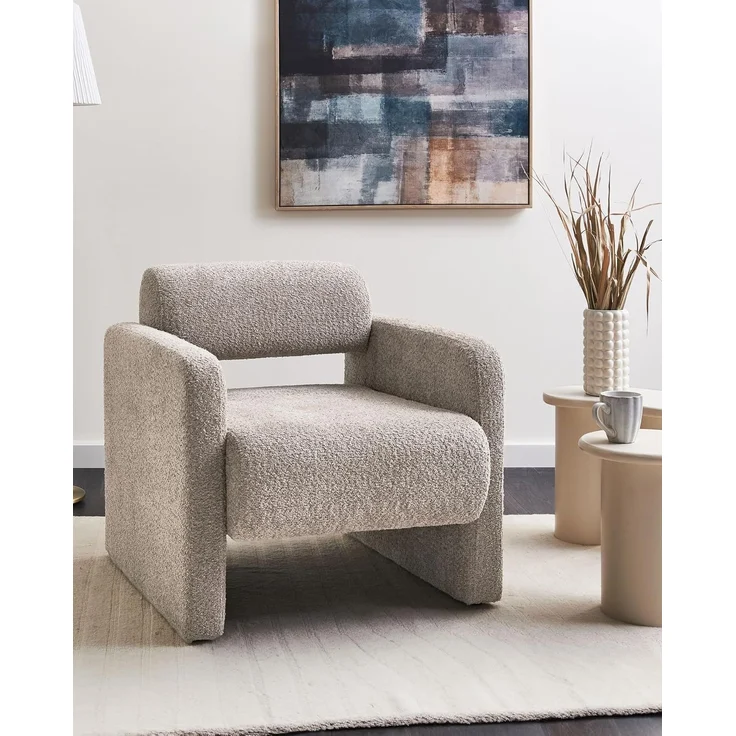 Sessel HALLSBERG Bouclé Taupe – Bild 2