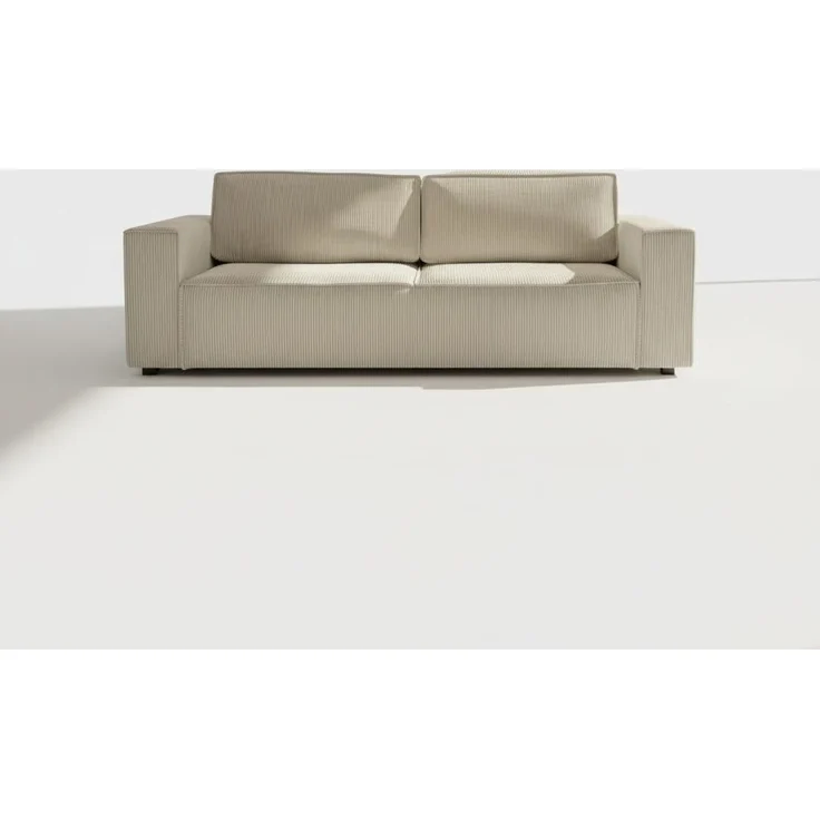 Wohnero24 Schlafsofa HIRA 240x102 cm – Premium Cord Sofa Beige mit Schlaffunktion 191x152 cm & Bettkasten – Bild 5