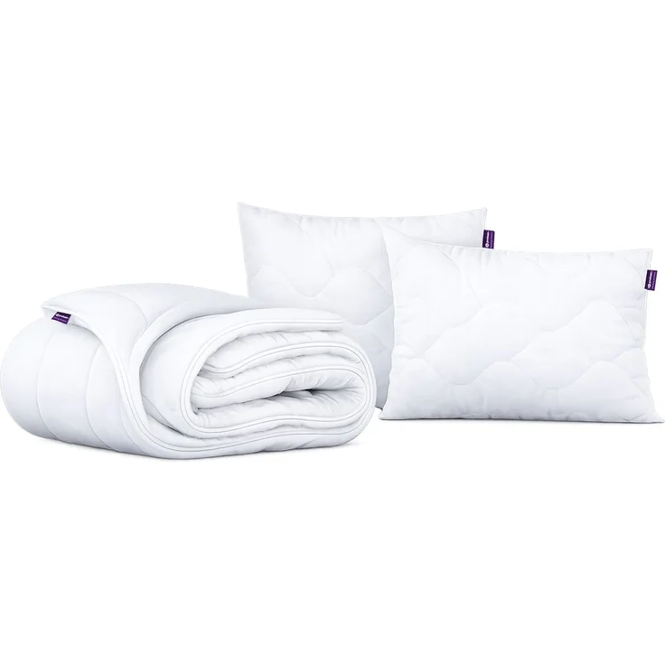 NATENA 3-teiliges Bettdecken-Set 200 x 220 cm inkl. 2 Kissen 40 x 80, Ganzjahresbettdecke, Hypoallergen & Waschbar, Atmungsaktiv & Weich – Bild 1