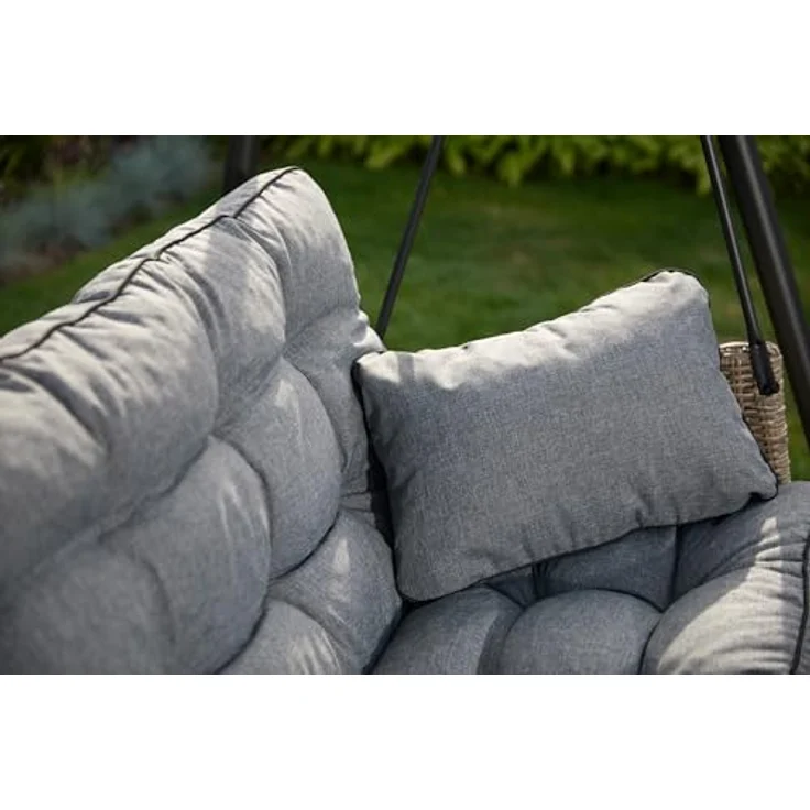 Bjird Bankauflage Pola 100 cm 120 cm 150 cm 180 cm, für Gartenbank und Hollywoodschaukel - inkl. 2 Stück Seitenkissen – Bild 7