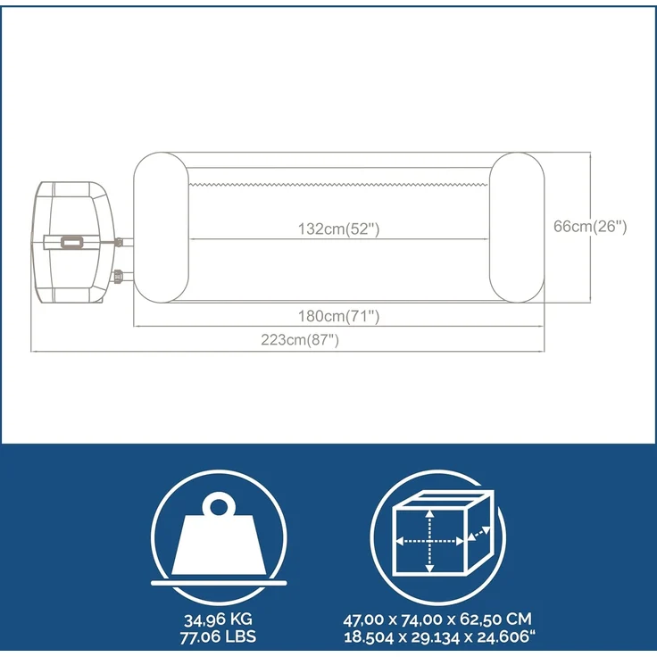 LAY-Z-SPA® Whirlpool Fiji AirJet™ Ø 180x66 cm, rund – Bild 3
