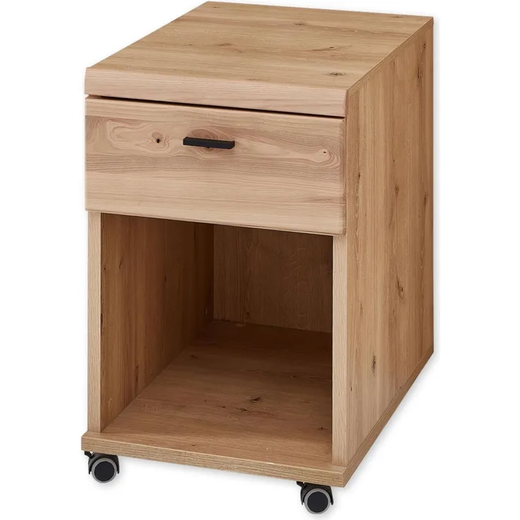 Rollcontainer Sonos , Holz, Holzwerkstoff, Kunststoff, Metall , Holzfarben , 44 x 67 x 58 cm