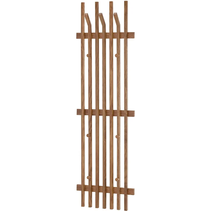 BANTRY Garderobenpaneel - 1 Leiste Höhe 120 cm / Eiche schwarz gebeizt / ohne Ablage – Bild 28