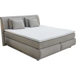 'Carla' Boxspringbett, Stoff beige, 180x200 cm