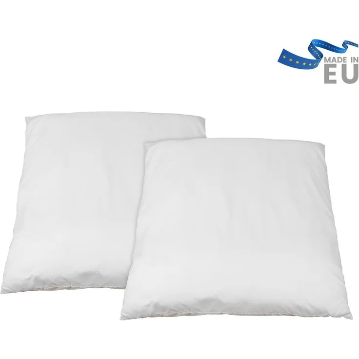 Beco Microfaserkissen MF 50 glatt, Füllung: Klimafaser, Bezug: Microfaser, Spar-Set, 2-tlg Kissen-Set, Kissen Set in 4 Größen