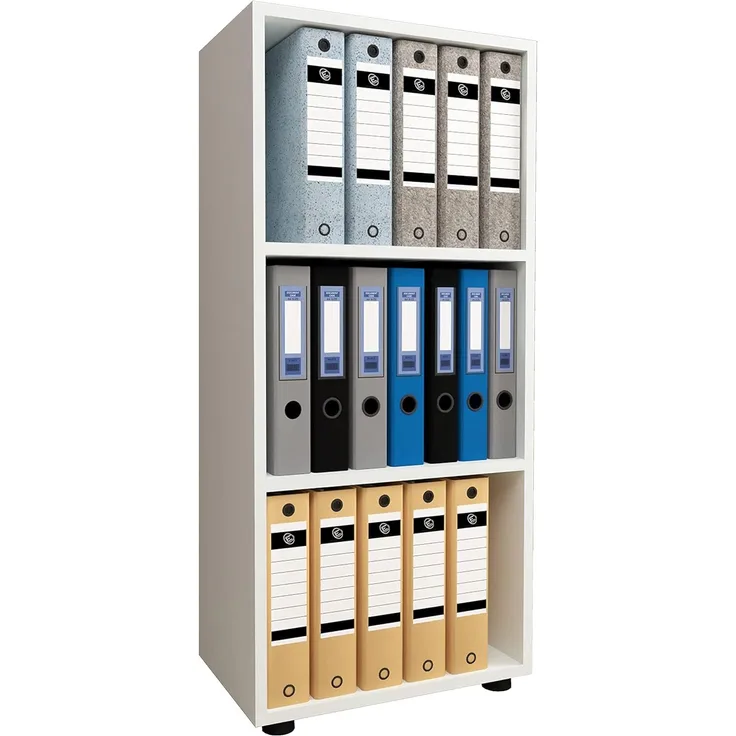 VCM Büroregal & Bücherregal Ulas 918442 Weiß H. 108 x B. 49 x T. 32 cm