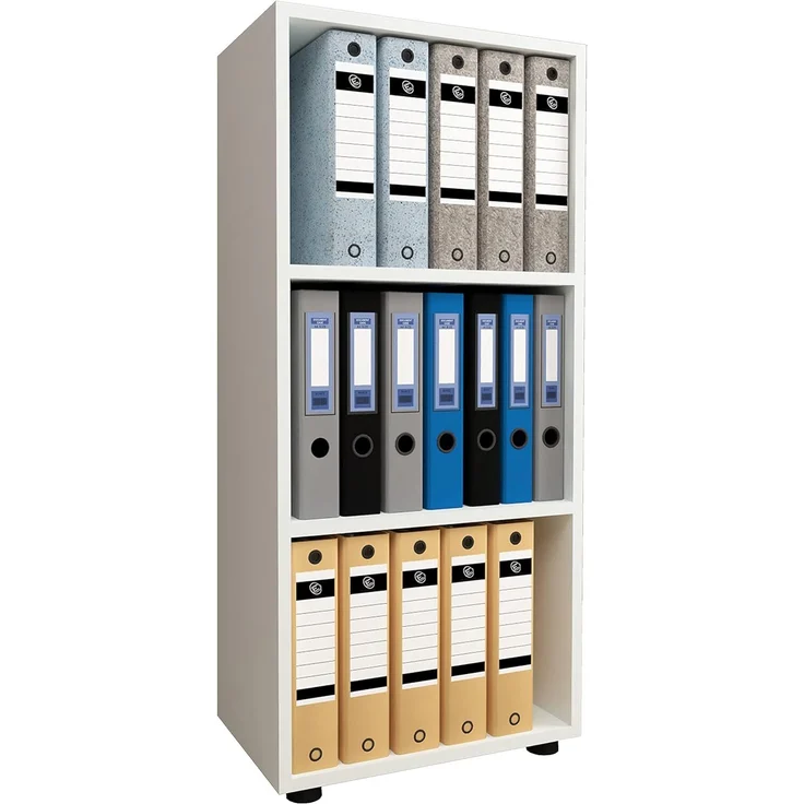 VCM Büroregal & Bücherregal Ulas 918442 Weiß H. 108 x B. 49 x T. 32 cm