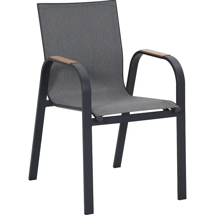 Vente-unique - ZEYVA Gartenessgruppe Metall Grau - B 65 cm125,5 cm x H 74 cm86,5 cm x L 52 cm125,5 cm – Bild 6