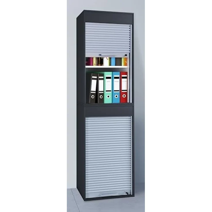 VCM Büroschrank Aktos 918186 Schwarz H. 186 x B. 50 x T. 40 cm – Bild 4