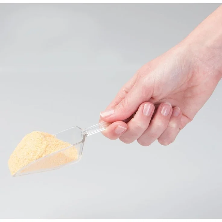 iDesign Messlöffel für einen Esslöffel, kleine Mehlschaufel aus Kunststoff, 8er-Set Schäufelchen für Mehl, Gewürze und andere Lebensmittel, durchsichtig – Bild 3