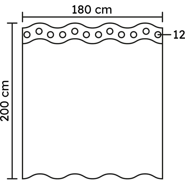 Kleine Wolke Duschvorhang Borkum multicolor 180 x 200 cm – Bild 3