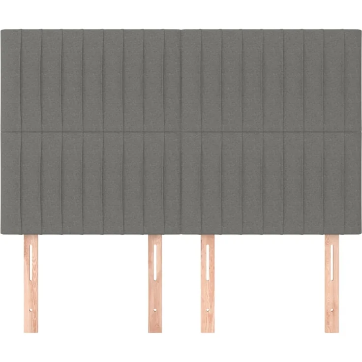 vidaXL Kopfteile 4 Stk. Dunkelgrau 72 x 5 x 78/88 cm Stoff 3116569 – Bild 3