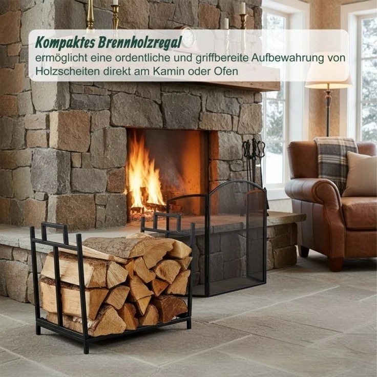 Faltbares Kaminholzregal aus Metall 10051705_46 – Bild 2