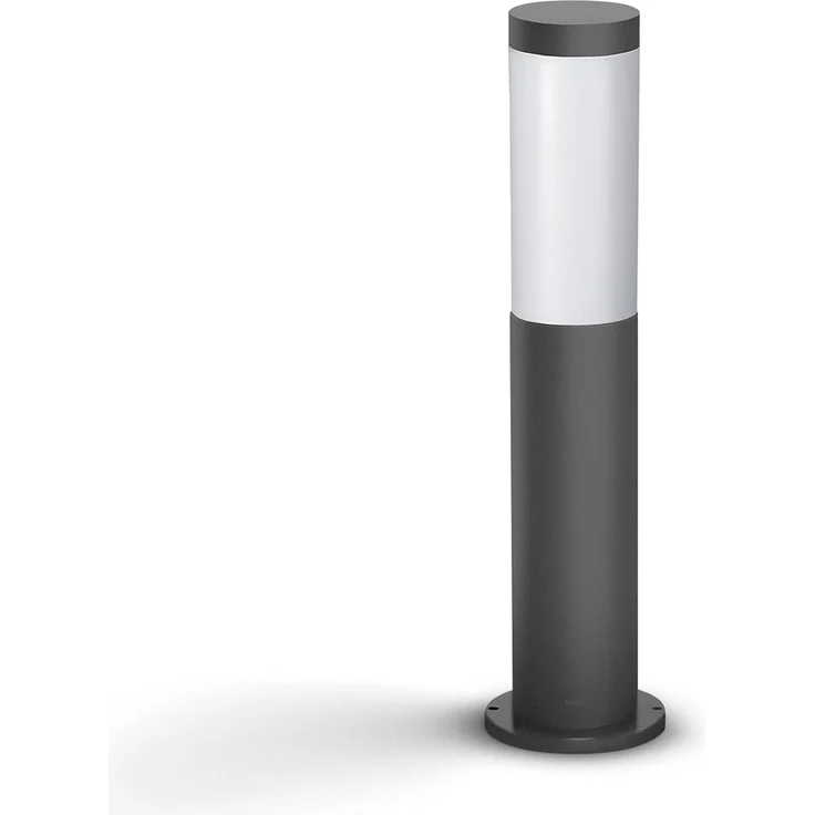 Philips Outdoor LED Sockelleuchte Utrecht, für den Außenbereich, Anthrazit, 60W, IP44 Schutzklasse, austauschbares Leuchtmittel – Bild 1