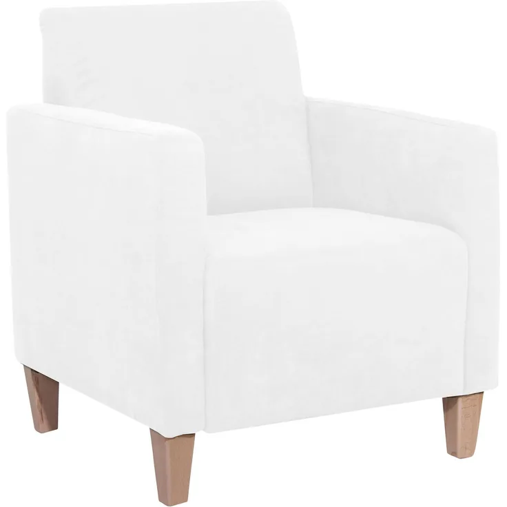 Sessel Karol Bezug Veloursstoff Buche natur / creme 22205