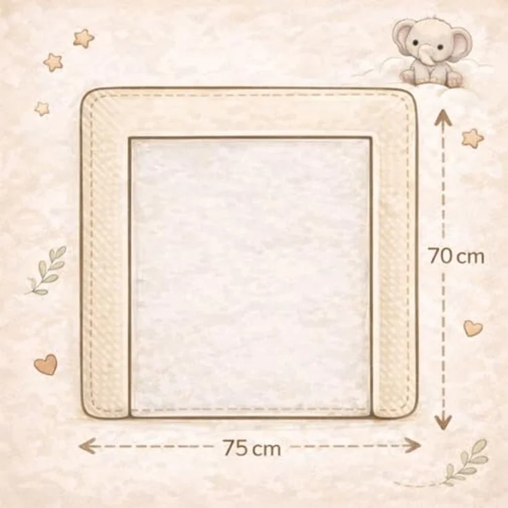 Wickelauflage Set 6-teilig – Wickelunterlage aus Baumwolle & Waffelstoff – Baby Wickelauflage – Geschenk zur Babyparty – Wickeltischauflage – 75x70 cm (Breite x Tiefe), Teddy und rosa – Bild 4