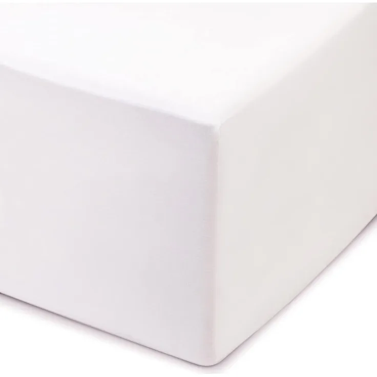 Amago - Spannbetttuch, 50 cm Steg, 100 prozent Baumwolle, 200x200 cm - Weiß