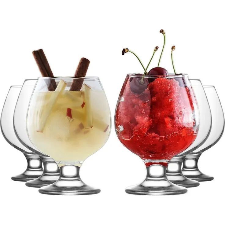 LAV Cocktailglas LAV Misket Premium Weingläser 6er Set, 390cc, Klare Kelchgläser
