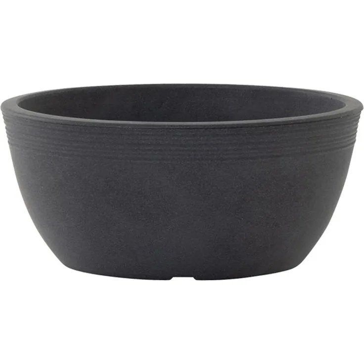 Siena Garden Pflanzgefäße MALAGA anthrazit Ø 38x17 cm