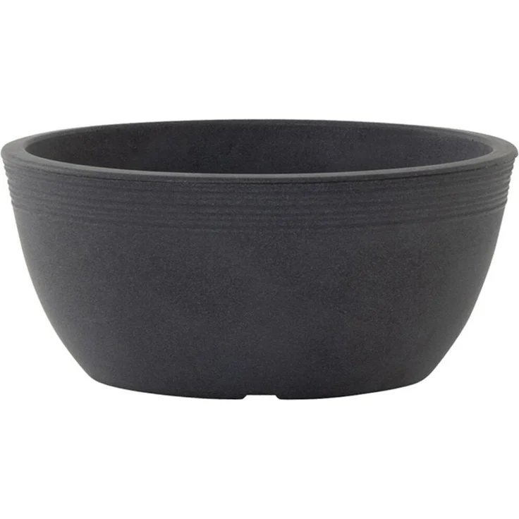 Siena Garden Pflanzgefäße MALAGA anthrazit Ø 38x17 cm – Bild 1