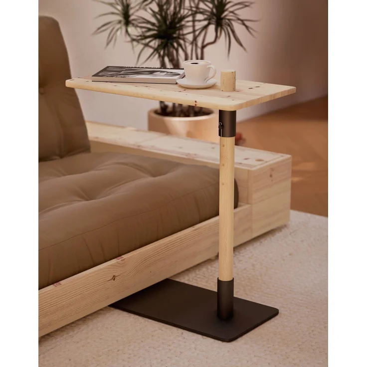Beistelltisch ADJUST TABLE höhenverstellbar Kiefer natur lackiert – Bild 4