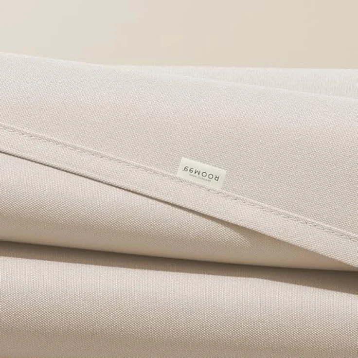 ROOM99 Outdoorvorhäng mit Ösen Garden Line 155x270 cm Breite x Höhe Outdoor Vorhang wetterfest Wasserdicht Sichtschutz Sonnenschutz Gardinen Garten Winddicht Hellbeige, 1 Stück – Bild 6