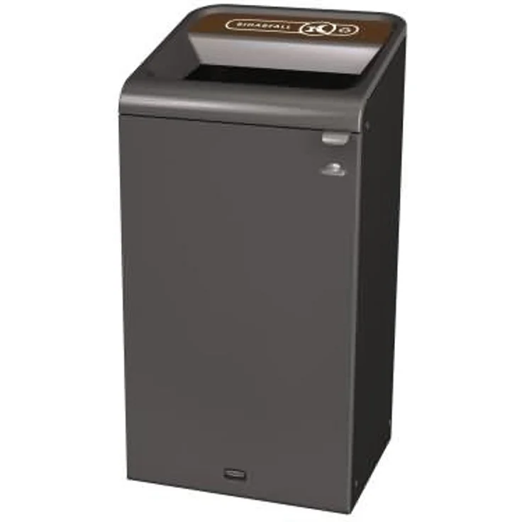 Rubbermaid Recyclingstation 2154775 87l Behältereinheit Bioabfall brau – Bild 1