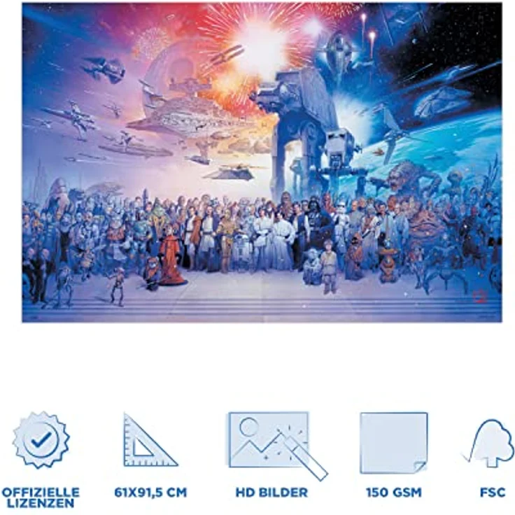 Grupo Erik Star Wars Legacy Figuren Poster, Kunstdruck 61 x 91,5 cm für Wohnzimmer oder Schlafzimmer, offizielles Geschenk – Bild 2