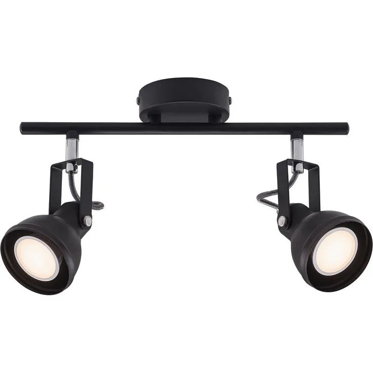 Leuchte ASLAK 2-Spot GU10 Schwarz