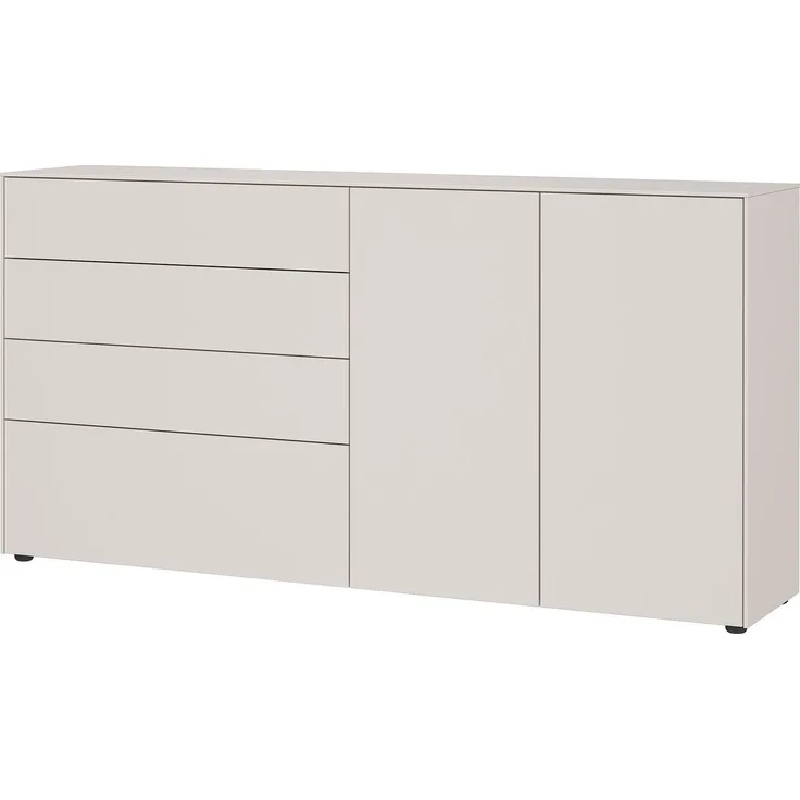 Sideboard Luna / GW-Lomena, Holzwerkstoff, Grau, 182 x 93 x 41 cm