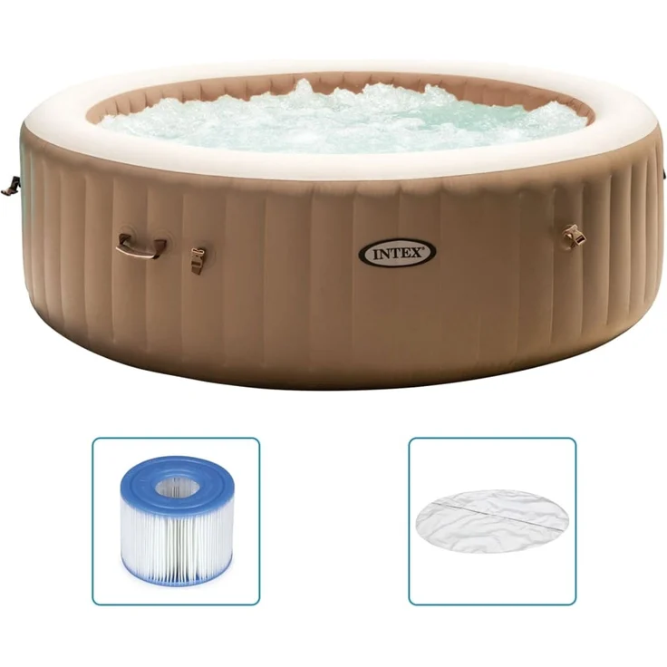 Intex Sprudelmassagewanne Rund PureSpa 216x71 cm 6 Personen 93293 – Bild 1