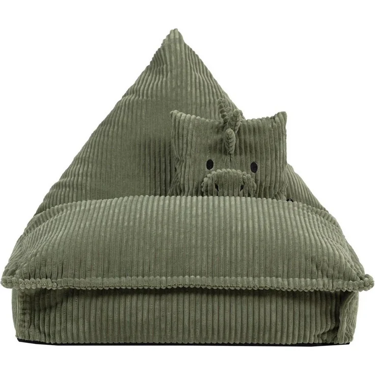 Icon Dexter Dinosaurier Sitzsack Kinder, Grün, Flauschiger Cord Stoff, Sitzsack Cord mit Füllung, Bequemer Kinder Sessel, Kuschelsessel, Lese Sessel, Schlafzimmer, Kinderzimmer, Spielzimmer – Bild 4