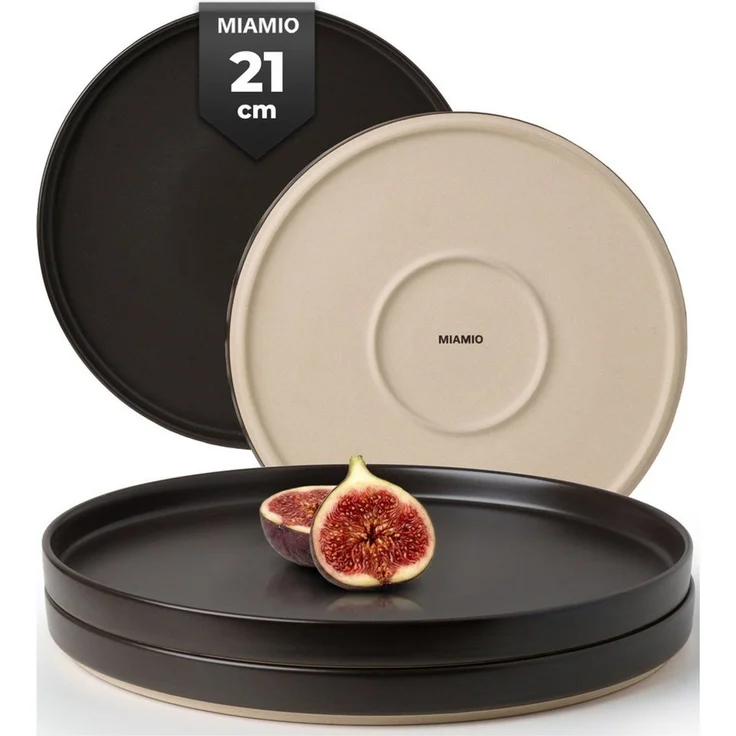 MiaMio Teller Sierra Teller 4er Set klein Basalt – Bild 1