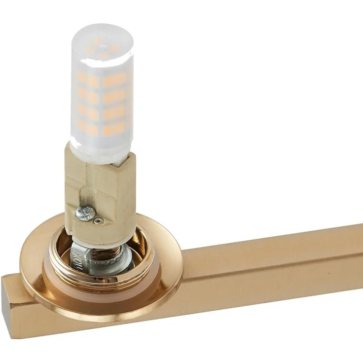 Lucande Wandleuchte Bidolo, Metall, Gold / Messing IP44, 1 x 8 W LED – Bild 10