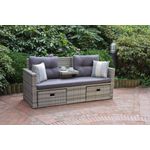 Lounge-Sofa Valletta aus Polyrattan