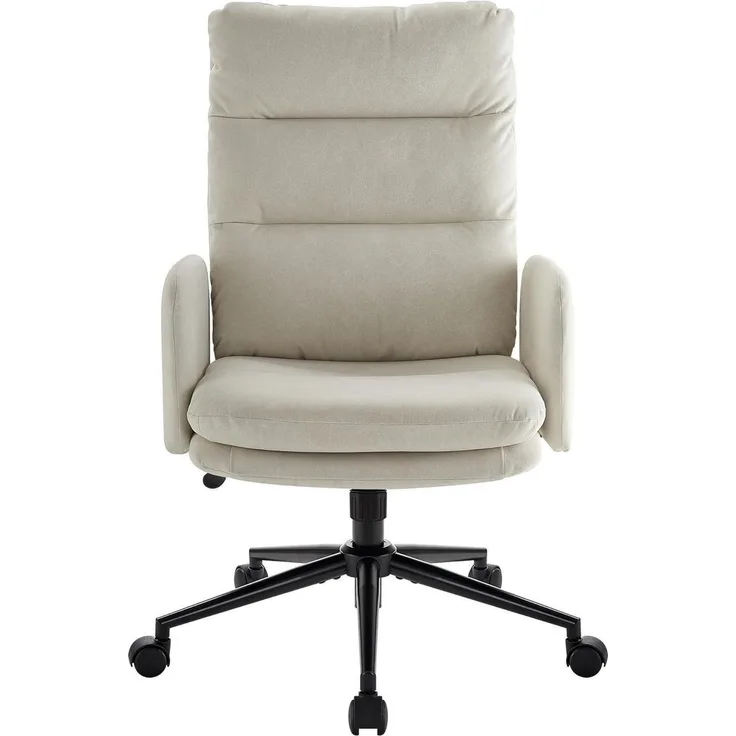 Schminktisch Stuhl mit Rollen Bürostuhl Ergonomisch Beige