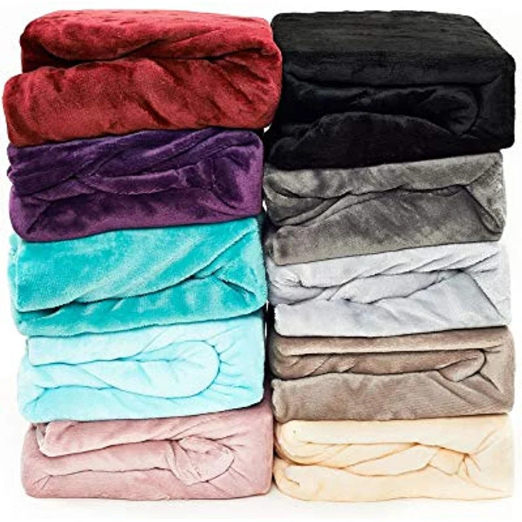 MALIKA® Premium warme Spannbettlaken Cashmere-Touch Bettlaken Jersey Fleece Spannbetttuch Laken, Farbe:ROT, Größe:2er Set 90-100x200 cm – Bild 9