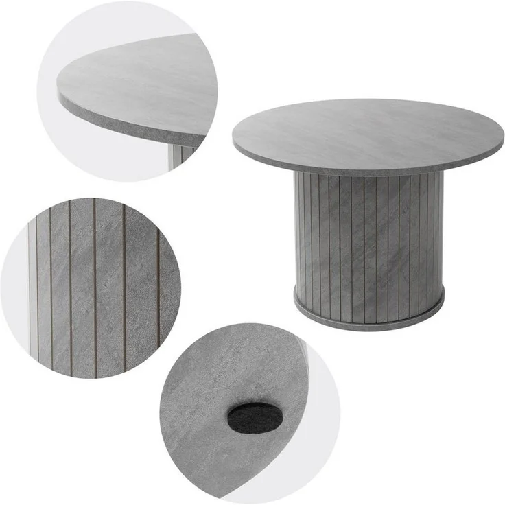 ML-DESIGN Couchtisch Beistelltisch Kaffeetisch Wohnzimmertisch für Tee Moderner runder Stil, Sofatisch mit überstehender Tischplatte Ø60x40cm ideal für Wohnzimmer – Bild 3