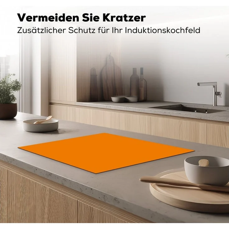 MuchoWow Herd-Abdeckplatte Orange - Jahreszeiten - Herbst - Farbe, Vinyl, (1 tlg), Cerankochfeld Abdeckung, Herd Abdeckplatten Vinyl, 58.3x51.3 cm – Bild 3