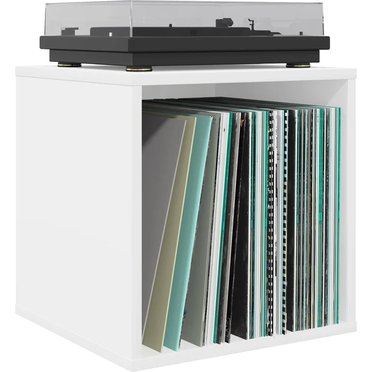 vidaXL Vinyl Album Box 2 stk. Weiß 37 x 36,5 x 38 cm Holzwerkstoff 8012843 – Bild 3