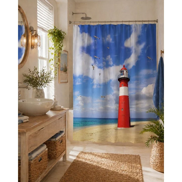 Sanilo Duschvorhang 180 x 200 cm, viele schöne Duschvorhänge zur Auswahl Breite 180 cm, 100% wasserdicht, Anti-Schimmel-Effekt, hochwertige Qualität – Bild 3