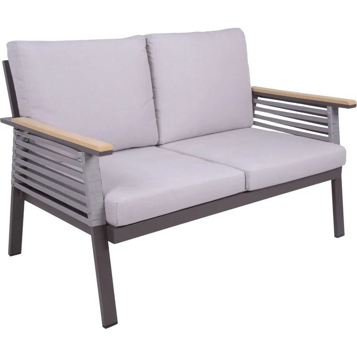 DENIA Lounge-Gruppe: Elegantes Outdoor-Set mit beigen Kissen und Tisch – Bild 3