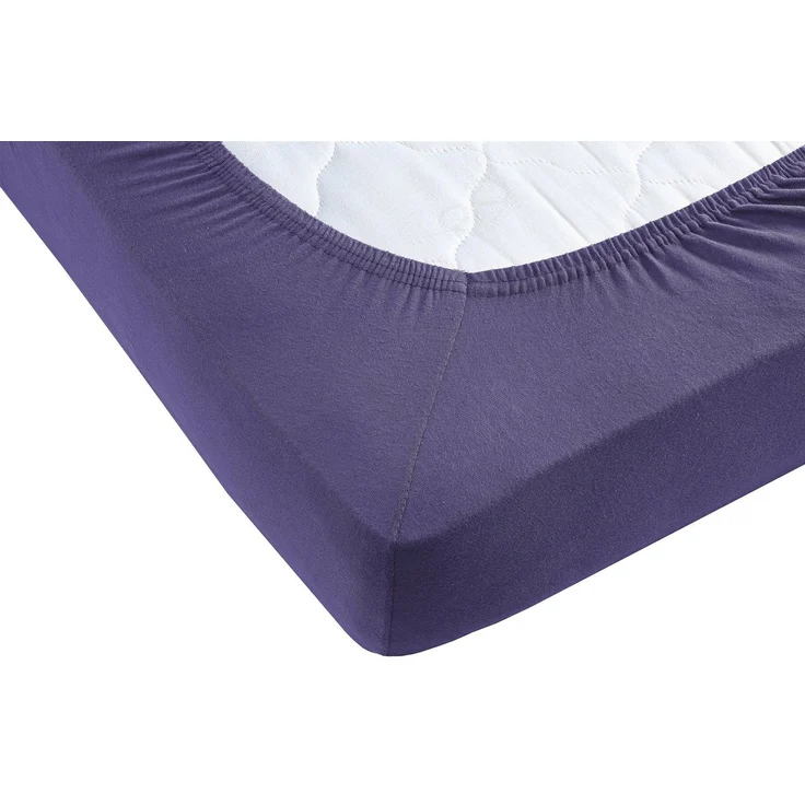 Visaggio Spannbettlaken Jersey aus 100% Baumwolle Spannbetttuch Bettlaken, Jersey, Gummizug: rundum, Spannbettlaken, für Matratzenhöhen bis 22 cm, Steghöhe 30 cm – Bild 2
