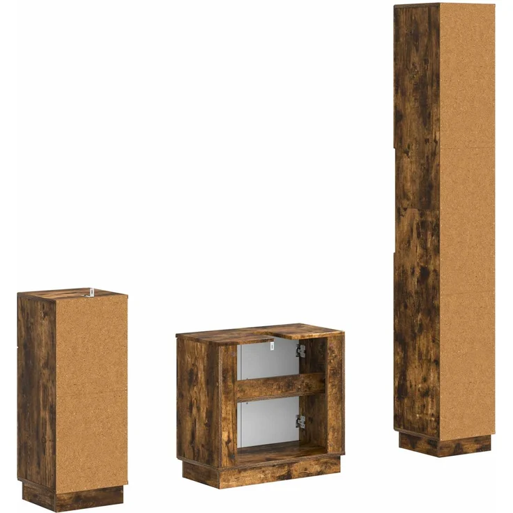 vidaXL 3-teiliges Badezimmer-Schranksystem HOORN Räuchereiche 3417878 – Bild 6