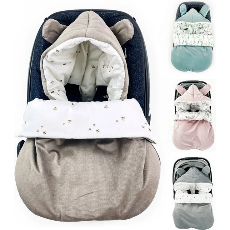 BABEES Fußsack BABYFUßSACK für Babyschale Frühling Übergang warm mit Füllung, Einschlagdecke Fußsack Schlafsack Baby Kinderwagen GANZJÄHRIG – Bild 4