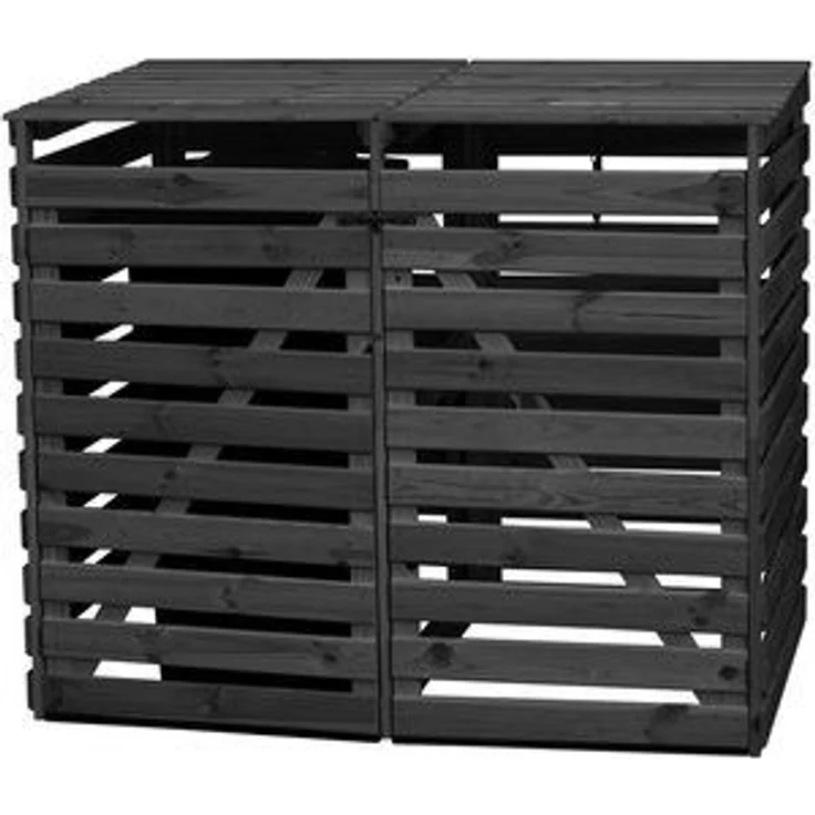 promadino Mülltonnenbox Vario V, für 2x240 l, anthrazit – Bild 6