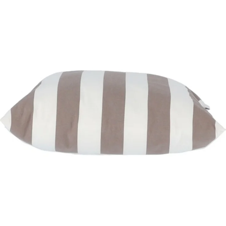 Kissen SOMNIA Streifen weiß/taupe 48 x 48 cm – Bild 2
