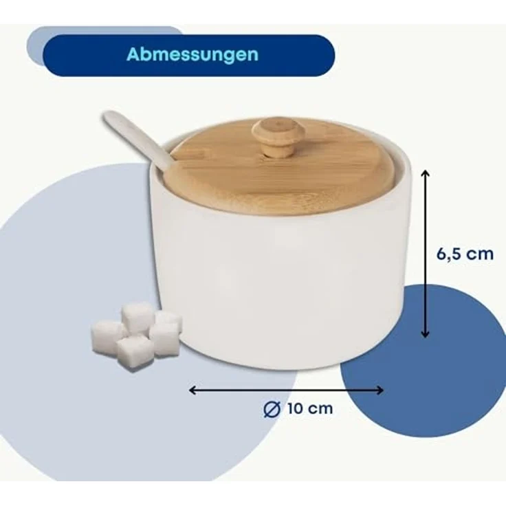 Orion Orion Zuckerdose aus Porzellan, Zuckerdose mit Löffel 48713 – Bild 3
