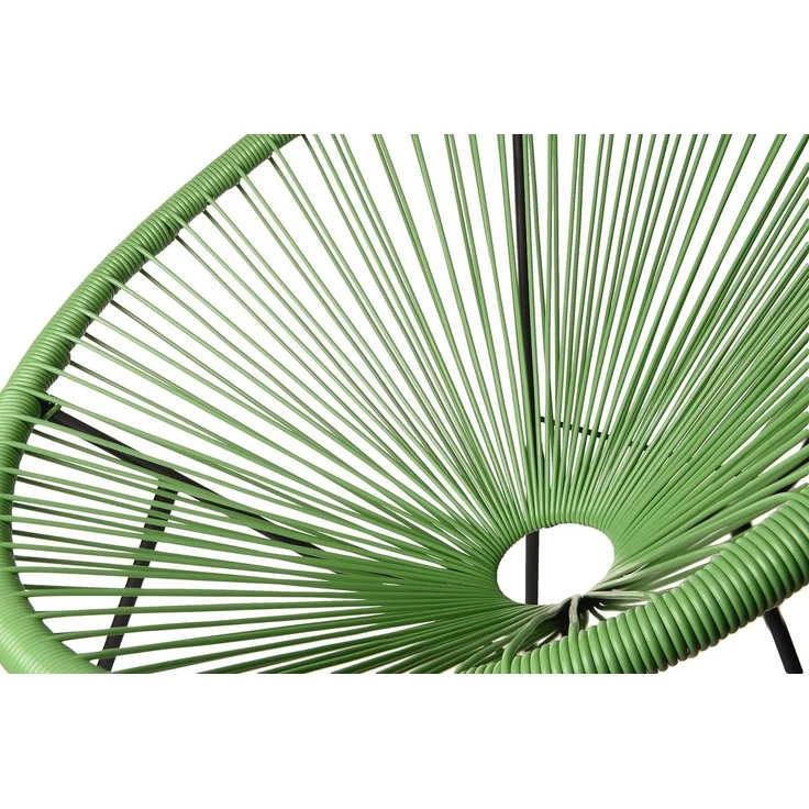 sunnypillow Acapulco Gartenstuhl | gemütlicher Loungesessel für Wohnzimmer, Terrasse, Garten, Balkon Sessel Stuhl | Korbsessel Gartensessel im Retro Design | Outdoor/Indoor | Grün – Bild 2