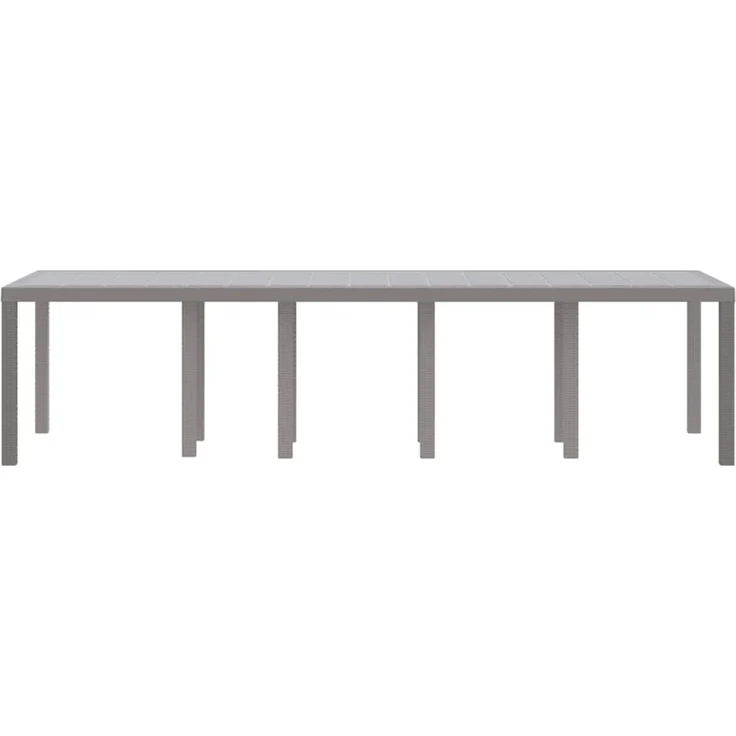vidaXL Gartentisch Hellgrau 300 x 100 x 73 cm Poly-Rattan 3378523 – Bild 4